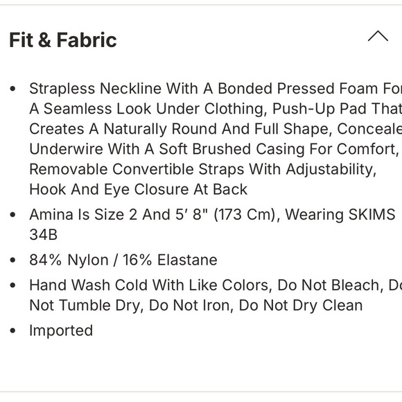 SKIMS strapless push up bra - Picture 4 of 5